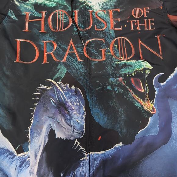 HBO House of the Dragon Game of Thrones Windbreaker Jacket Mens Size S NEW NWT - Picture 6 of 16
